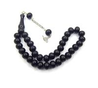 Perlin Tesbih Misbaha - Collana da preghiera con 33 perle rotonde, 27 cm, in resina, per accessori per preghiera islamica Dhikr, 27 cm, Resina, Non pietra preziosa