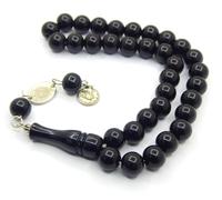 Perlin Tesbih Tasbih Tespih Misbaha Subha 33, 8 mm, sfera a forma di rosario islamico musulmano, accessorio per l'adorazione, M, Acrilico