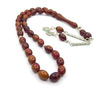 Perlin Tesbih Tasbih Tespih Misbaha Subha 33, forma ovale, islamica musulmana da 10 mm, rosario, perle da preghiera, accessorio per l'adorazione