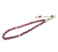 Perlin Tesbih Tasbih Tespih Misbaha Subha 33, vetro 12 mm, rosario islamico musulmano, accessorio per l'adorazione, 12mm x 8mm, Vetro