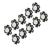 Perlina di Luce Chip LED Ultra Luminosa da 10 Pezzi per Faretto da Soffitto Fai da Te e Lampada da Tavolo 3V in Alluminio Ad Alta Efficienza (luce bianca 1w)