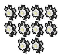 Perlina di Luce Chip LED Ultra Luminosa da 10 Pezzi per Faretto da Soffitto Fai da Te e Lampada da Tavolo 3V in Alluminio Ad Alta Efficienza (luce bianca 1w)