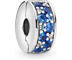 Perlina Donna Pandora BLUE PAVE Azzurro Argentato
