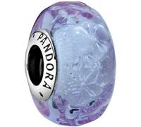 Perlina Donna Pandora WAVY LAVENDER MURANO GLASS