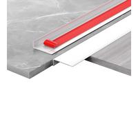 Perlina in alluminio da 90 cm, autoadesiva, resistente agli urti, design Ele per proteggere gli interni, perfetta per rinnovare la casa (bianco, 70 x 10 mm)