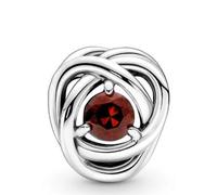 CHARM CERCHIO ETERNO ROSSO SCURO GENNAIO PANDORA