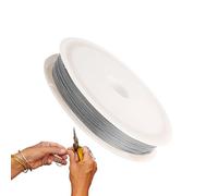 Perlina Wire, Stainless Steel String, Thin Thread, Gold Silver Beading Material Flessible Craft Supply, Ideal For Ornaments Jewelry Fishing Decorations, 3,94 x 3,15 x 0,39 pollici