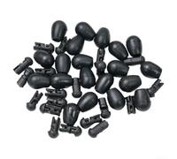 Perline a cambio rapido, 20 50 perline a cambio rapido per pesca alla carpa, accessori per terminali (L nero 20 pezzi)