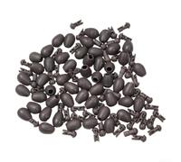 Perline a cambio rapido, 20 50 perline a cambio rapido per pesca alla carpa, accessori per terminali (S, marrone, 50 pezzi)