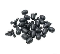 Perline a cambio rapido, perline antiurto, perline per pesca alla carpa, per cambio istantaneo della lunghezza dell'amo, accessori in nylon ABS, 20/50 pezzi (S nero, 20 pezzi)