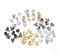 Perline a crimpare 4000 Pz 3 4 5 8mm Punta terminale in oro ripiegata su tre fili Chiusura a crimpare Connettore perline for creazione di gioielli fai da te Trovare fornitura fibbia(4mm)