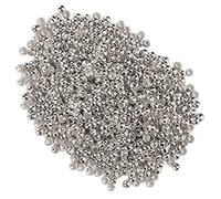 Perline a Crimpare, Perline a Crimpare 500 Pezzi Ferma Perline per la Creazione di Gioielli Perline a Crimpare Distanziatore Rotondo Terminatori con Tappo Allentato Suggerimenti