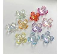 Perline a forma di fiore in acrilico, Confezione Da 200 Perline Con Fiori In Acrilico, Multicolore, 16 Mm, for Creare Gioielli(Random mix)