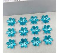 Perline a forma di fiore in acrilico, Perline con fiori in acrilico a sei foglie multicolori da 20 mm, 200 o 400 pezzi, for creazione di gioielli(Lake Blue,400pcs)