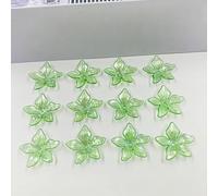 Perline a forma di fiore in acrilico, Perline con fiori in acrilico da 26 mm, 200/400 pezzi, multicolori, for creare gioielli(Gae -plated green,400pcs)