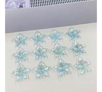 Perline a forma di fiore in acrilico, Perline con fiori in acrilico da 26 mm, 200/400 pezzi, multicolori, for creare gioielli(Plated sky blue,200pcs)