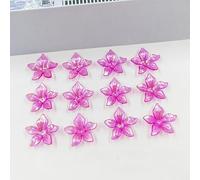 Perline a forma di fiore in acrilico, Perline con fiori in acrilico da 26 mm, 200/400 pezzi, multicolori, for creare gioielli(Plating rose red,400pcs)