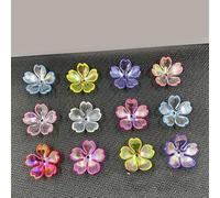 Perline a forma di fiore in acrilico, Perline di fiori in acrilico multicolore da 19 mm cambiano colore 200/500/1000 pezzi for la creazione gioielli(Random mix,1000pcs)