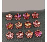 Perline a forma di fiore in acrilico, Perline di fiori in acrilico multicolore da 19 mm cambiano colore 200/500/1000 pezzi for la creazione gioielli(Red,1000pcs)
