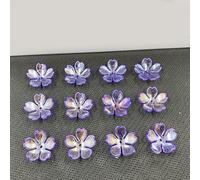 Perline a forma di fiore in acrilico, Perline di fiori in acrilico multicolore da 19 mm cambiano colore 200/500/1000 pezzi for la creazione gioielli(Purple,200pcs)