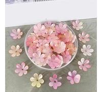 Perline a forma di fiore in vetro acrilico, Perline di fiori acrilici multicolori a sei petali da 20 mm Confezione 200 o 400 pezzi for la creazione gioielli(Gradient champagne,400pcs)