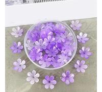 Perline a forma di fiore in vetro acrilico, Perline di fiori acrilici multicolori a sei petali da 20 mm Confezione 200 o 400 pezzi for la creazione gioielli(Gradient light purple,400pcs)