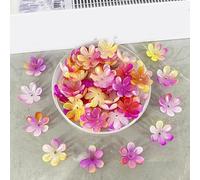 Perline a forma di fiore in vetro acrilico, Perline di fiori acrilici multicolori a sei petali da 20 mm Confezione 200 o 400 pezzi for la creazione gioielli(Gradient Golden Rose,200pcs)