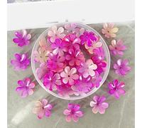 Perline a forma di fiore in vetro acrilico, Perline di fiori acrilici multicolori a sei petali da 20 mm Confezione 200 o 400 pezzi for la creazione gioielli(Gradient rose red,400pcs)