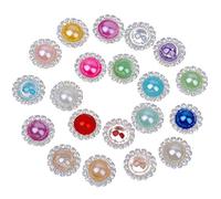 Perline accessori bottone, materiale per bricolage scintillante, ca. 20 pezzi, 15 mm, nuovo apparso e popolare, lavorazione moderna