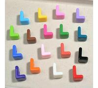 Perline acriliche con lettere multicolori e fori grandi per bambini, decorazioni artigianali, distanziatori per collane con alfabeto, accessori per gioielli fai da te, reparto L-20 mm