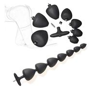 Perline anali Catena anale Plug anale in silicone Butt plug Dildo anale con sfere intercambiabili Stimolazione della prostata Masturbatore dell'ano Giocattolo sessuale(Base+Stecker)