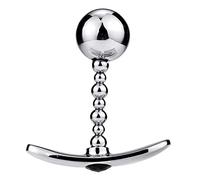 Perline anali Extra Large perline anali in metallo con cristallo Ma Plug Plug anale in acciaio inox XXL con Love Balls Anal Spreader Giocattoli anali per Buttpluck Principiante Fetish Uomini Donne
