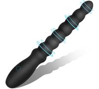 Perline anali vibranti in silicone da 30 cm plug anale per adulti, vibratore anale ricaricabile, stimolatore del punto G impermeabile, vibratore dildo prostatico, plug anale per uomini e donne