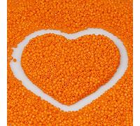 Perline arancioni da 2 mm, per la creazione di gioielli, 110 grammi, circa 9800 pezzi, perline in vetro 12/0 per realizzare orecchini, bracciali, ciondoli, gioielli in vita, perline fai da te fatte a