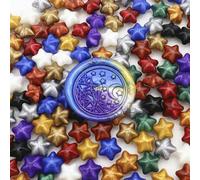 Perline assortite per sigilli in ceralacca, Perline Di Ceralacca A Stella Multicolore, Confezione Da 100, for Biglietti Fai Te, Scrapbook, Decorazioni for Matrimoni(100pcs-i)