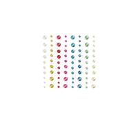 Perline autoadesive - ARTEMIO - Set di 80 - Multicolori - Arrotondate - Decorazione tessile