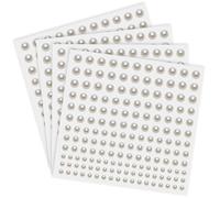 Perline autoadesive per capelli, 660 pezzi, per incollare, fai da te, mezza perla, autoadesive, 3 mm, 4 mm, 5 mm, 6 mm
