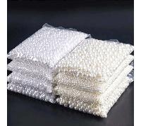 Perline Bianche In Abb Finta Perla Da 4-16mm Con Foro Diritto , Accessori Per La Creazione Di Braccialetti E Collane Fai-da-te Per Donne, Materiale Per Gioielli 8 mm/100 pezzi,10mm/50pz,8 mm/200 pezzi