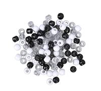 Perline Bianco E Nero, Perline Per Capelli Per Trecce Perline Per Capelli Da 0,5 Pollici Per Intrecciare Capelli 240 Pezzi Perline Dreadlock Perline Per Trecce Per Capelli