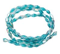 Perline bicono in cristallo di vetro, Perline Bicono In Vetro Multicolor Di Misure Multiple Confezione Da 116-160 Pezzi(Kong Lan,4X12mm about 116PCS)