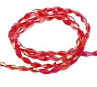 Perline bicono in cristallo di vetro, Perline Bicono In Vetro Multicolor Di Misure Multiple Confezione Da 116-160 Pezzi(Big Red,4X12mm about 116PCS)