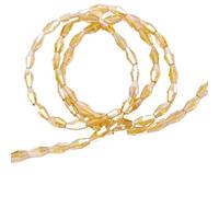 Perline bicono in cristallo di vetro, Perline Bicono In Vetro Multicolor Di Misure Multiple Confezione Da 116-160 Pezzi(Gold Champagne,4X12mm about 116PCS)