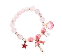 Perline Bracciali Catena con ciondolo delfino Bracciale Confessione Regalo per ragazza Gioielli rosa creativi e utileUtile e alla moda