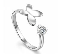 Perline Caso Anelli Opening Sterling Silver Adjustable Ring Hand Jewelry Regali Forniture Anelli, Taglia unica, Copper, Nessuna pietra preziosa