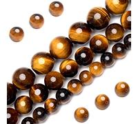 Perline classiche naturali in occhio di tigre, perline sfuse rotonde di grado AAA, 12 mm, 33 pezzi, per la creazione di gioielli