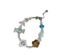 Perline colorate a forma di nuvola con fiore e cuore, leggero, regolabile, gioielli per donne e ragazze, regalo dopamina colorato nuvola Bead