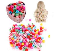 Perline Colorate per Bambini Mini Fermaglio per Capelli - 200 Pezzi Clip per Capelli con Perline Colorate