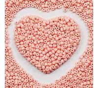 Perline da 4 mm rosa pallido 110 grammi circa 1600 pezzi, perline in vetro 6/0 per realizzare orecchini, bracciali, ciondoli, gioielli in vita, fatti a mano fai da te rosa pallido, 4 mm)