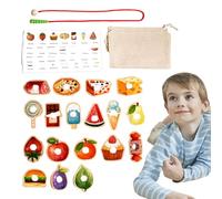 Perline Da Infilare,Giocattoli Educativi Per Infilare | Attività In Legno Con Gioco Di Classificazione Per Bambini 3+ Apprendimento Sviluppo Prescolare
