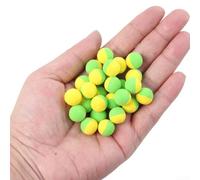 Perline da pesca galleggianti in EVA da 12 mm per pesca alla carpa, per palline bicolore per pesca d'acqua dolce alla trota, fiume, lago, attrezzatura da pesca (giallo-verde, 30 pezzi per bottiglia)